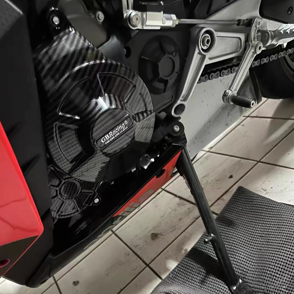 RS660 печатание углеродного волокна защитная крышка двигателя мотоцикла для Aprilia RS