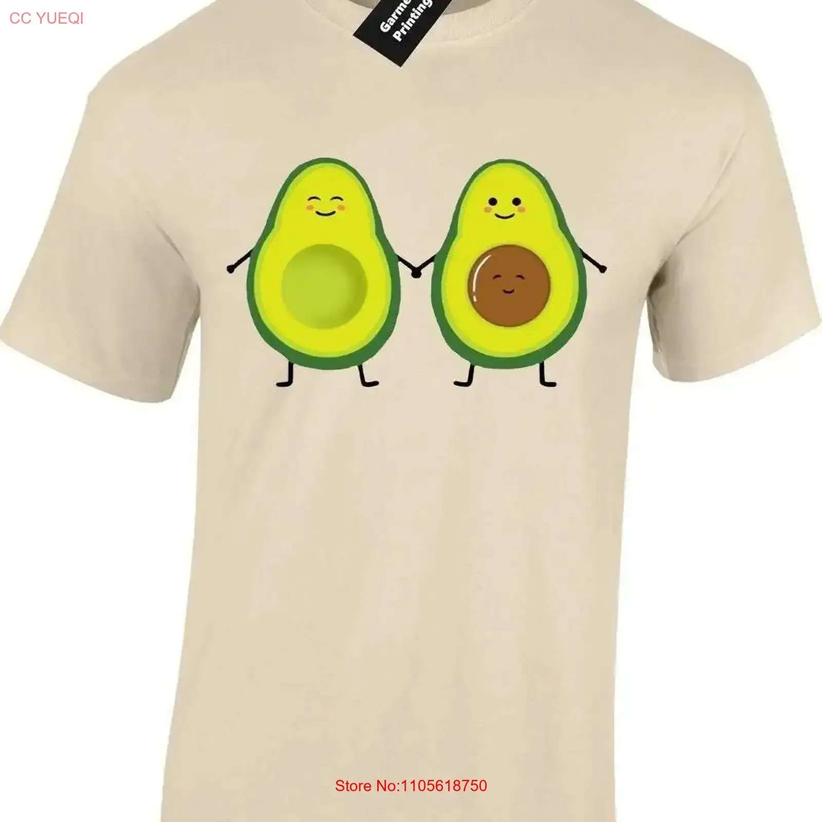 Фото Мужская футболка Avocadorable, унисекс, забавная, веселая, веганская, милая, подарок для беременных, для новоиспеченных мам, пап, отцов, матерей, малышей, новорожденных №1