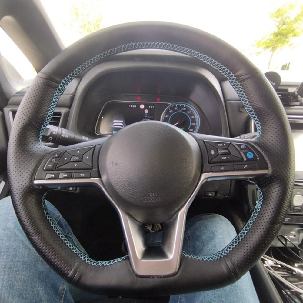 

Индивидуальный Чехол На Руль Автомобиля Из Нескользящей Кожи Для Nissan Kicks, X-TRAIL, March, Rogue, Qashqai