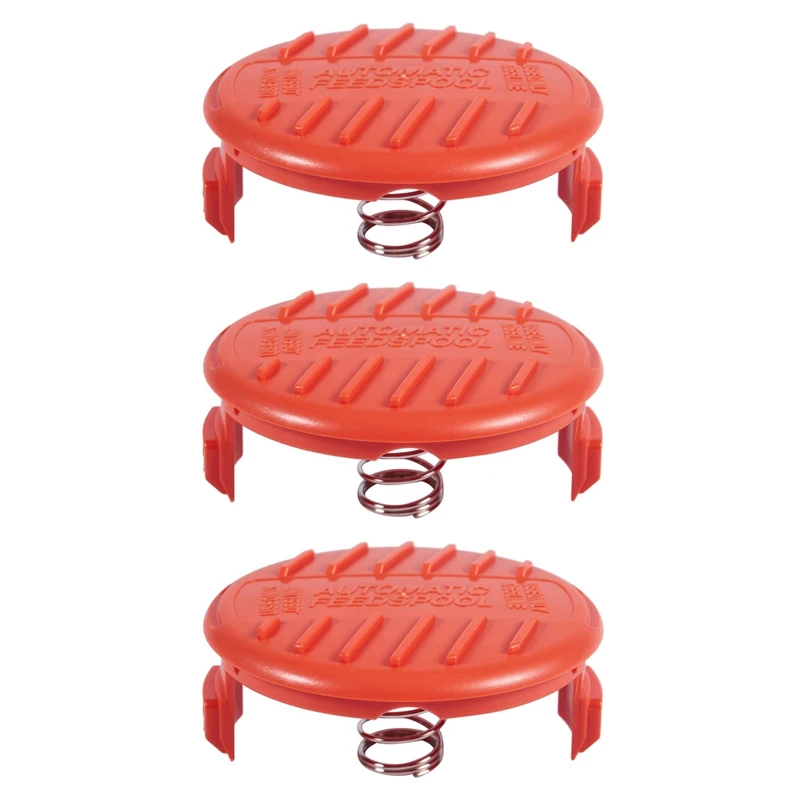 

3X Spool Cap And Spring To Fit Black + Decker Weed Eater Trimmer Dual Line