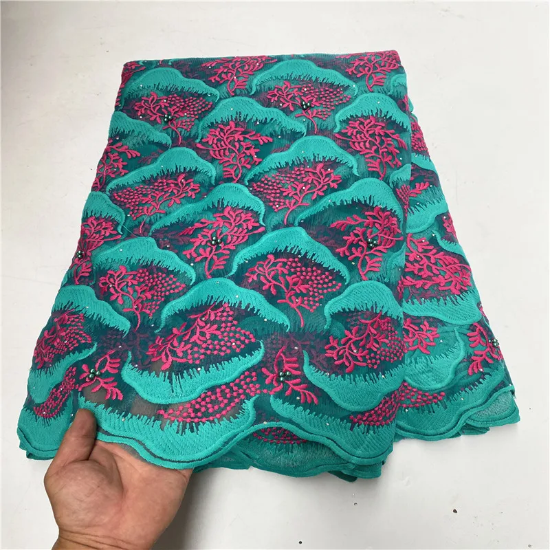 

5 Yard Newest French Lace High Quality African Tulle Cord mesh Lace Net Embroidered Fabric Nigerian style For wedding party PS8