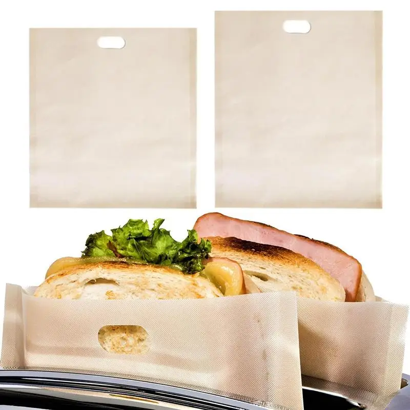 

Toaster Bags Reusable Non-Stick Heat Resistant Grilled Cheese Toaster Bags Toaster Bags For Sandwiches Chicken Nuggets Panini