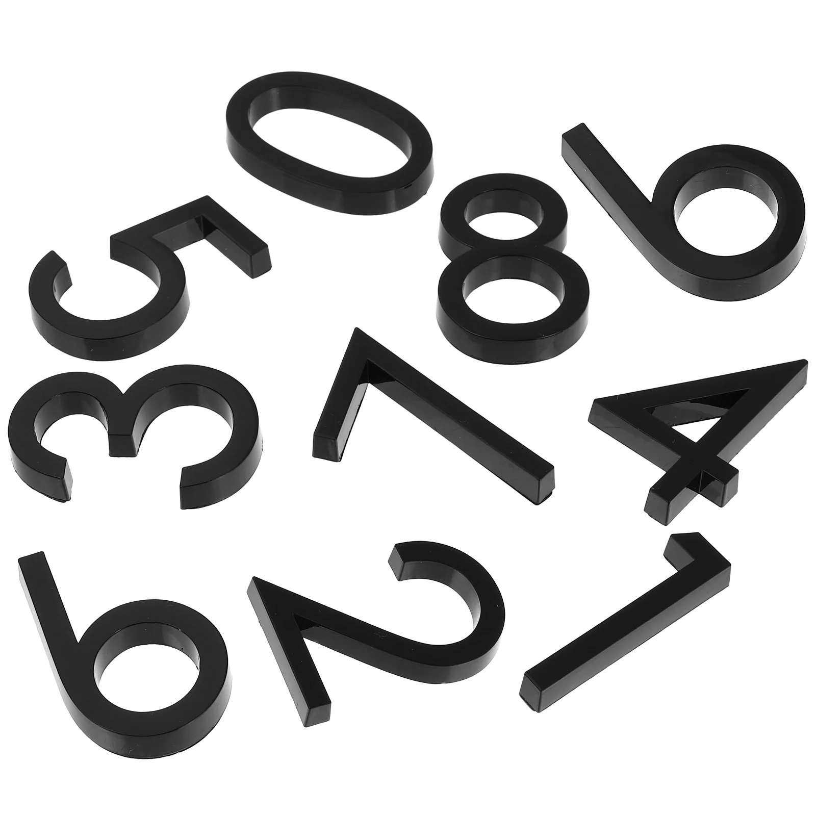 

Number House Door Numbers Address Resin 3D Mailbox Sign Sticker Stickers Black Floating Room Plaque Gate Metal Outdoorstick Home