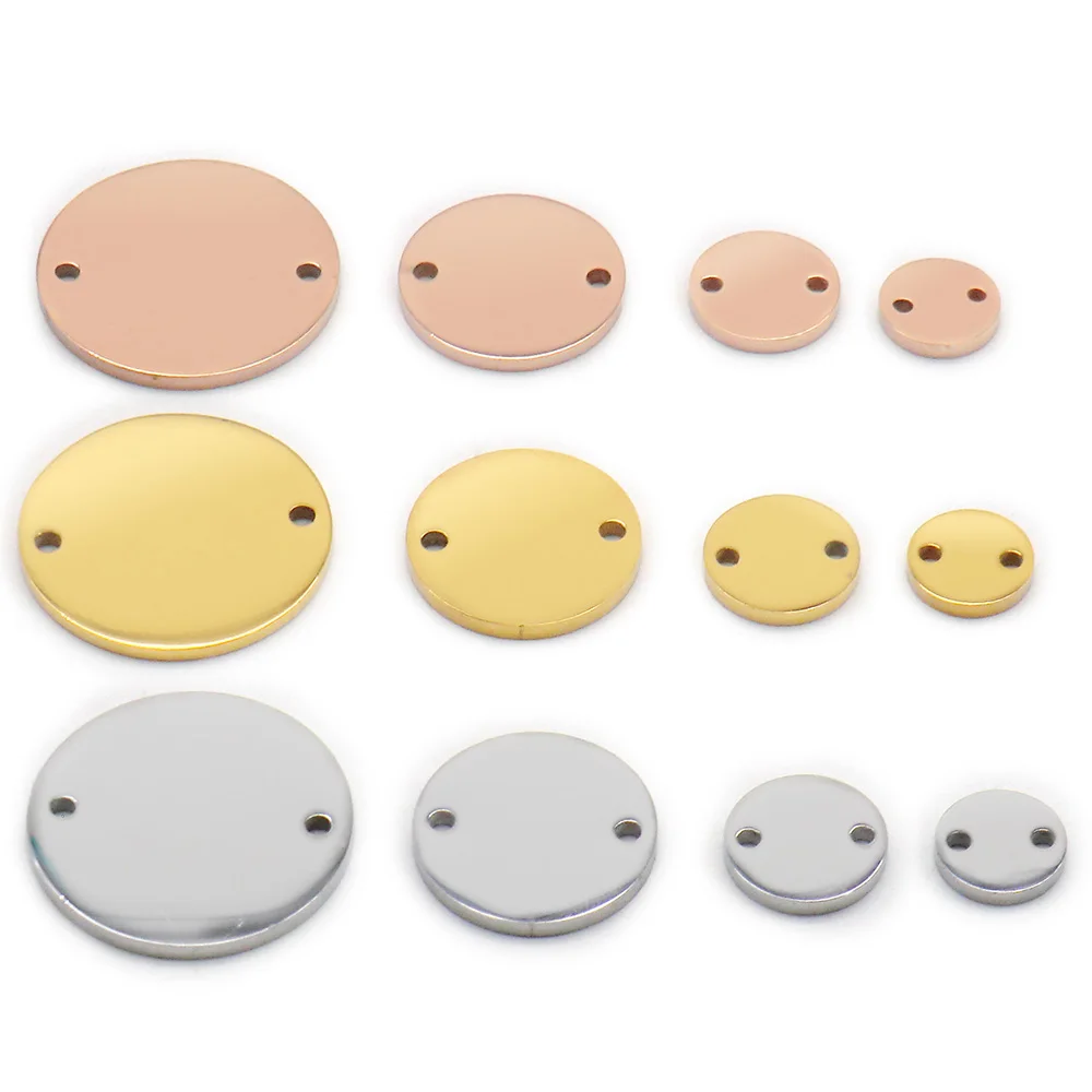 

Personalized 20Pcs Pet Dog Stainless Steel Blank Round ID Tag Jewelry Pendant Necklace Accessories Cat Nameplate Collar Supplies