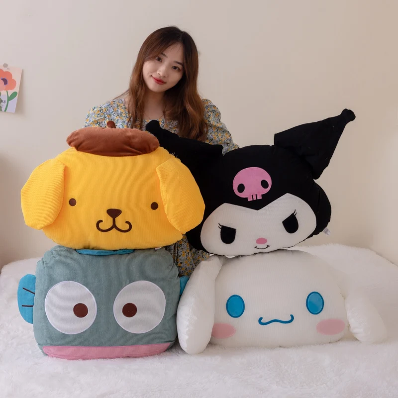 Sanrio утолщенная вельветовая подушка для спины Kuromi Cinnamoroll смокинг Сэм декоративная