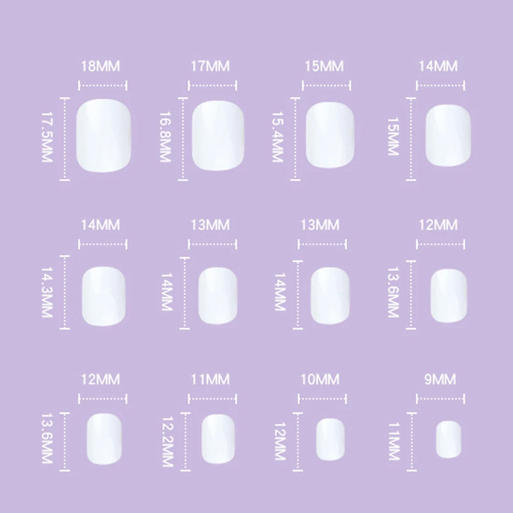 

24Pcs Glossy Wearable False Nail Long Blue Bow Fake Nail For Women And Girl