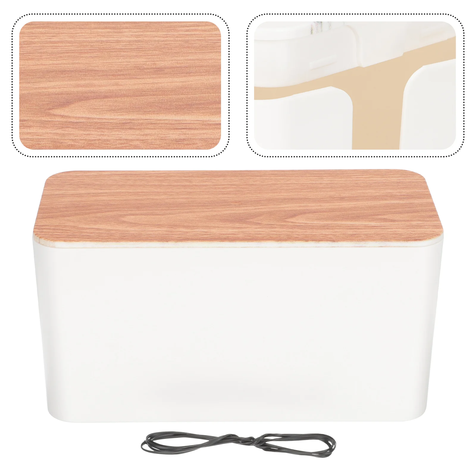 

Wear-resistant Cable Box Desktop Cord Storage Box Household Wire Organizer Cable Accessory