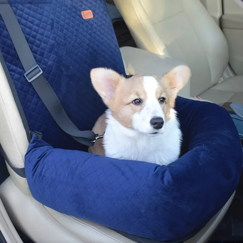 

Pet Dog Car Booster Seat With Safety Buckle Cat Puppy Outdoor Traveling Anti-Slip Pet Car Carrier Basket Pet Carriers Bag