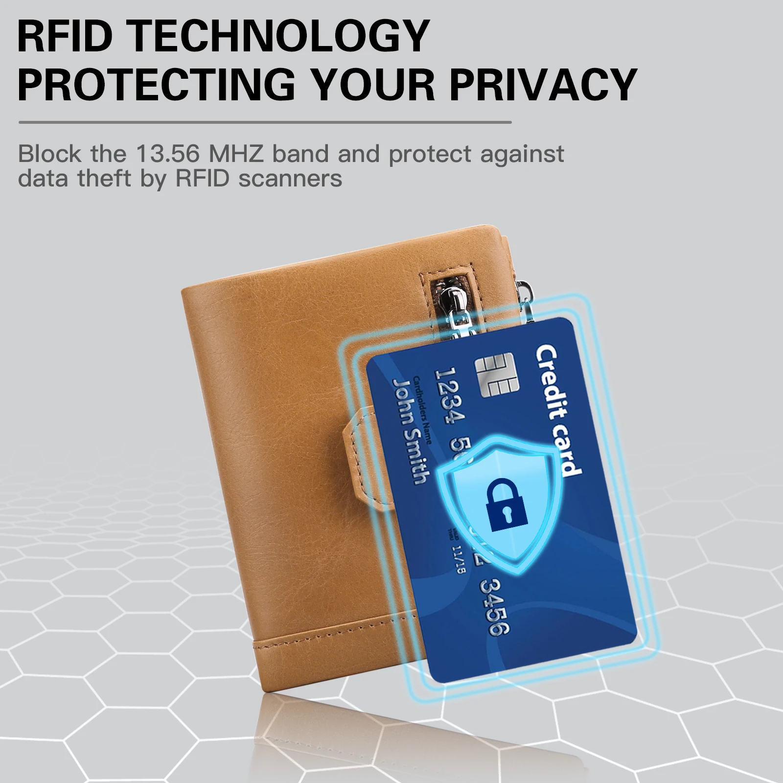 Genuine Leather Men Wallet RFID Blocking Luxury Short Wallets Male Hasp Vintage Purse Coin Zipper Multi-functional Card Pocket