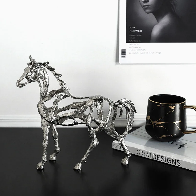 Скандинавская Статуэтка с полым коньком статуэтка из смолы домашнее ремесло