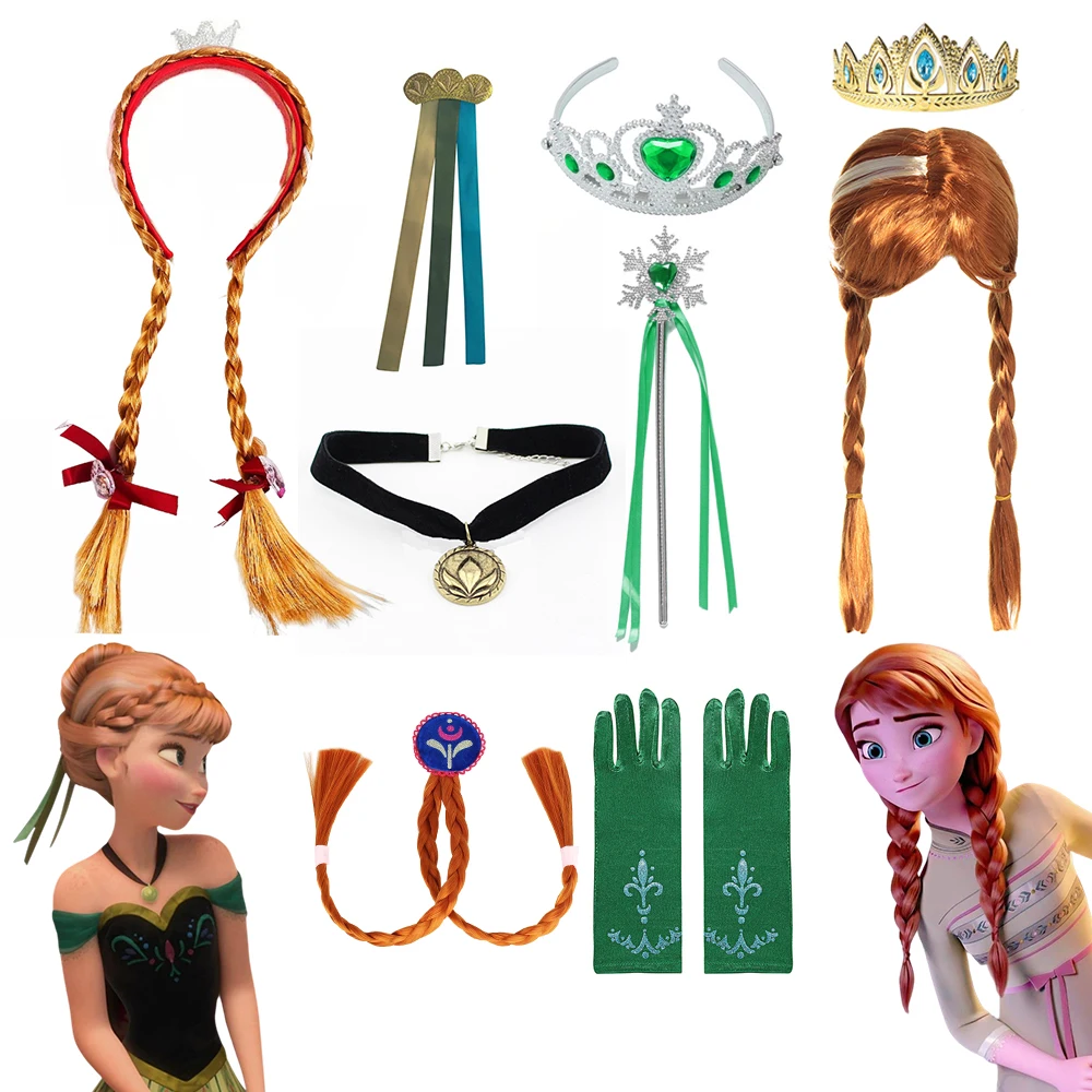 Новинка-детская-Корона-ожерелье-с-волшебной-палочкой-парик-головной-убор-для-девочек-аксессуары-для-костюмированной-принцессы-«Холодно