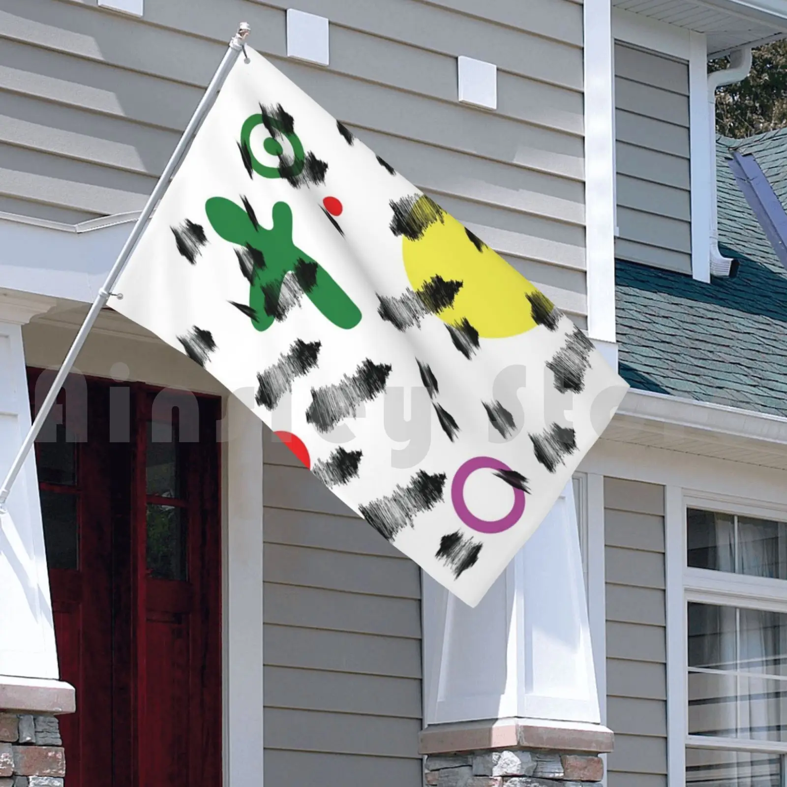 Тигр летает в луну. Уличный декор флаг автомобиля тигр узор Я люблю милый луна