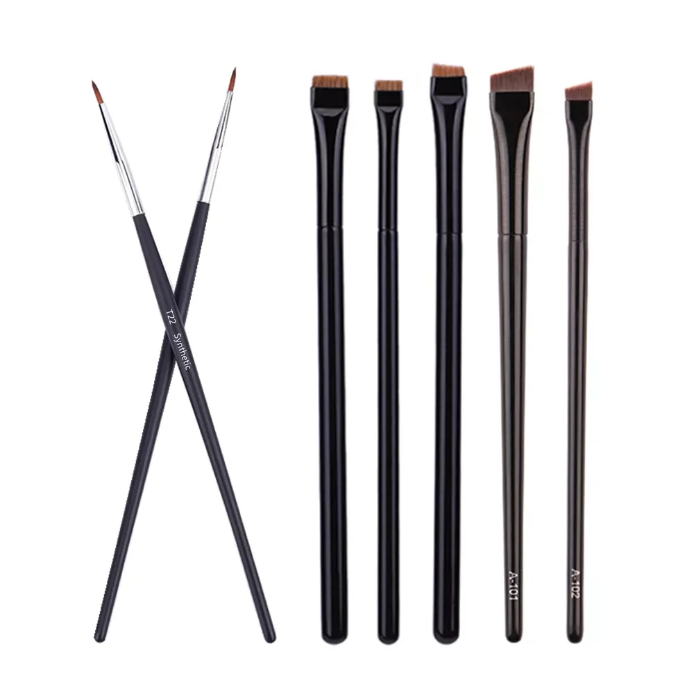 

Eyeliner Make Up Brush Fine Liner Brushes Professional Small Angled Eyebrow Brush High Quality Brow Eye Contour Makeup Tool