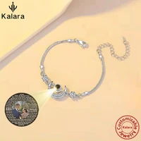 projection bracelet custom photo name charm i love you in 100 languages couples personalized gift moon zircon pendant jewlery