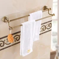 Best Quality Dual Towel Bar Towel Holder Towel Rack Antique Brass Bathroom Accessories