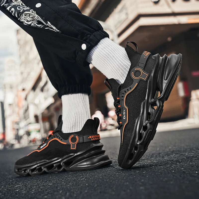 Sneakers Men Mesh Breathable Running Sport Shoes Unisex Light Soft Thick Sole Hole Couple Shoes Athletic Sneakers Women Shoes