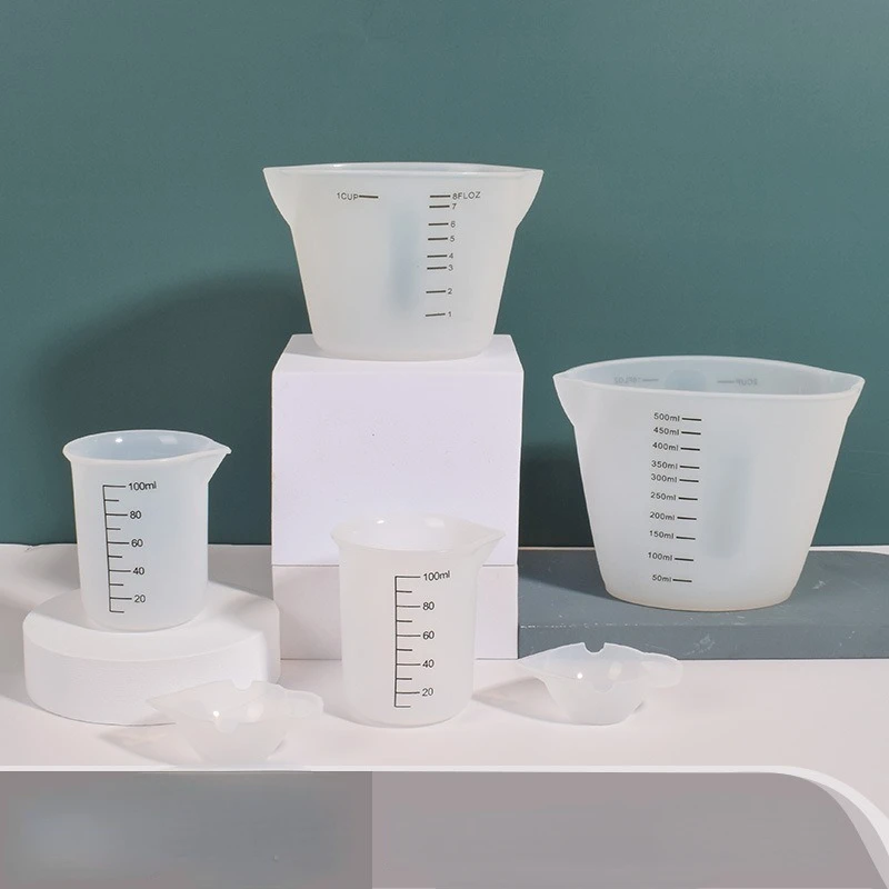 

100/250/500ML Silicone Measuring Cup Baking Tool DIY Handmade Multi Specification Graduated Measuring Cup