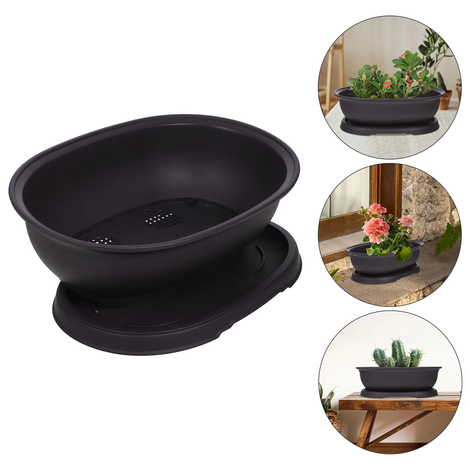 Овальный горшок бонсай цветочные горшки для деревьев контейнер суккулентов в