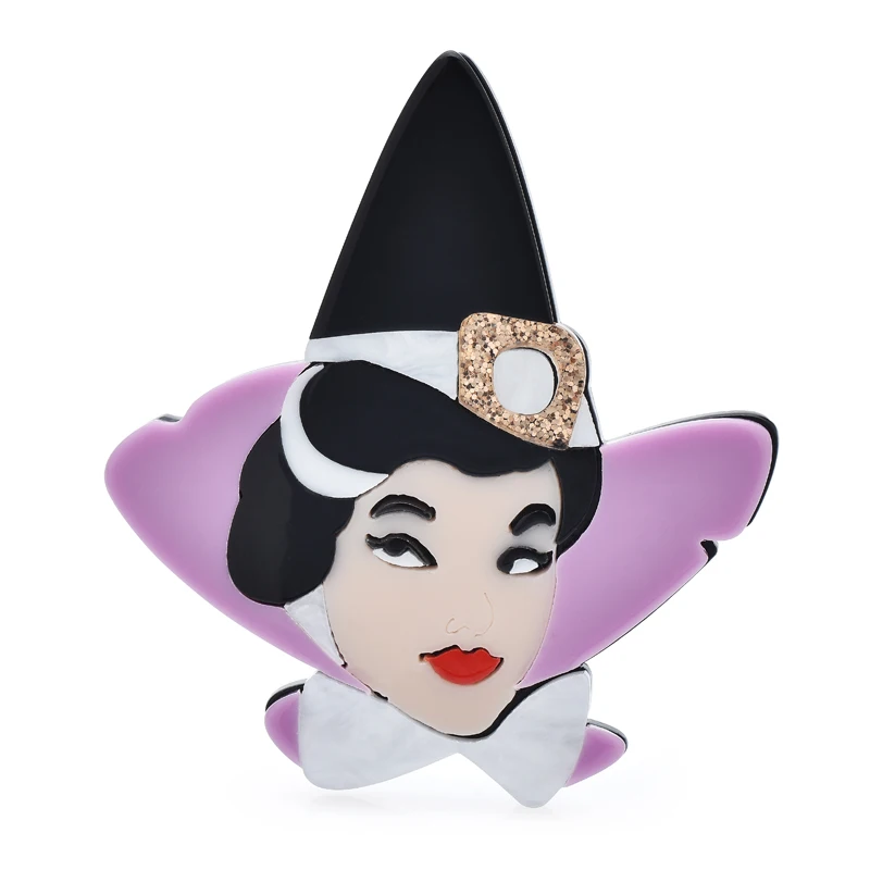 

Wuli&baby Acrylic Wear Hat Lady Brooches For Women New Design Party Casual Brooch Pin Fashion Jewelry Gifts