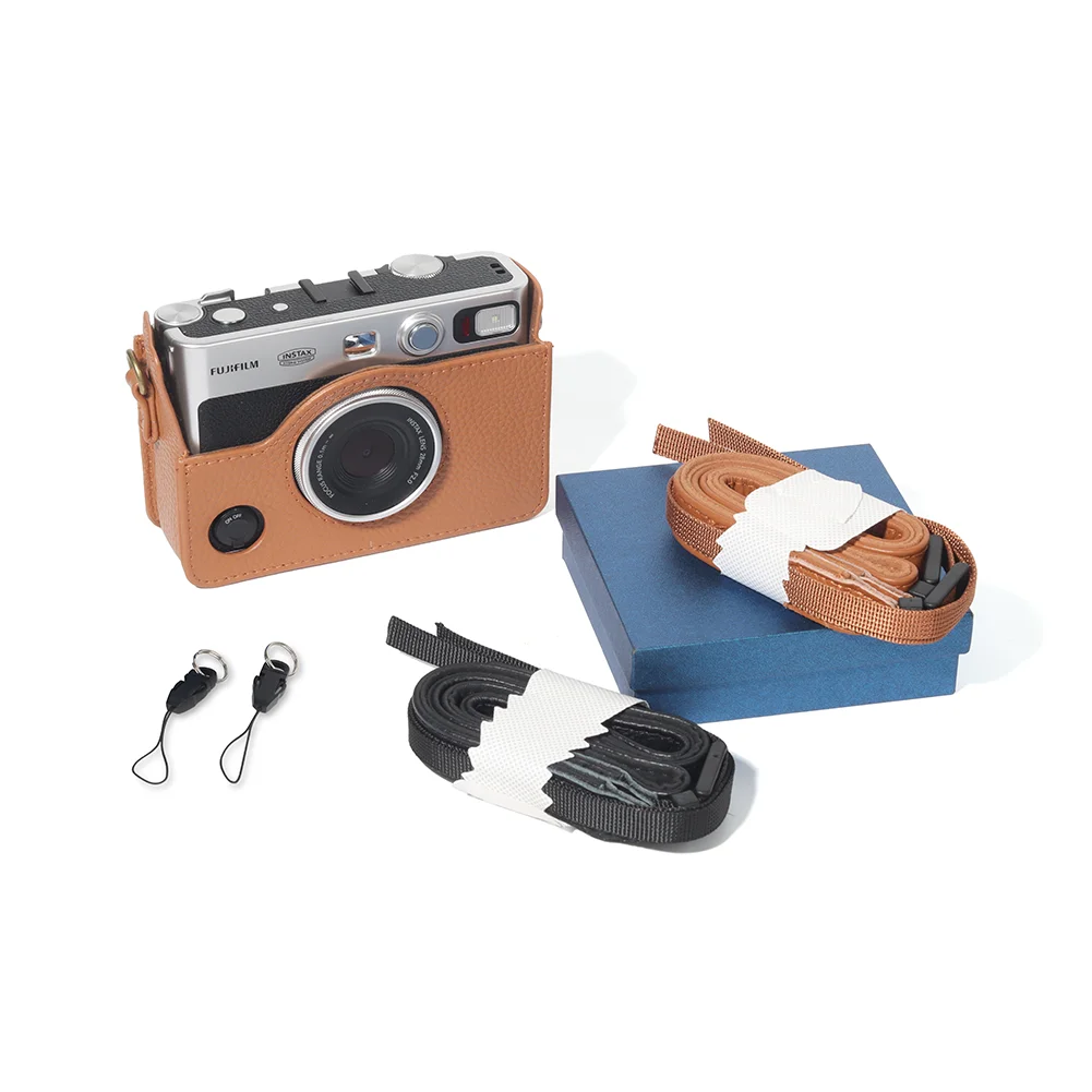 

Caiul Genuine Leather Universal Straps for Polaroid/Instax Mini 11/9/8/7+/EVO/DSLR- Adjustable and Detachable Shoulder Strap