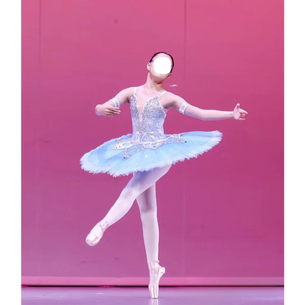 

Детское балетное платье, танцевальное платье с маленьким лебедем, синее Пышная юбка для девочек, балетное платье-пачка