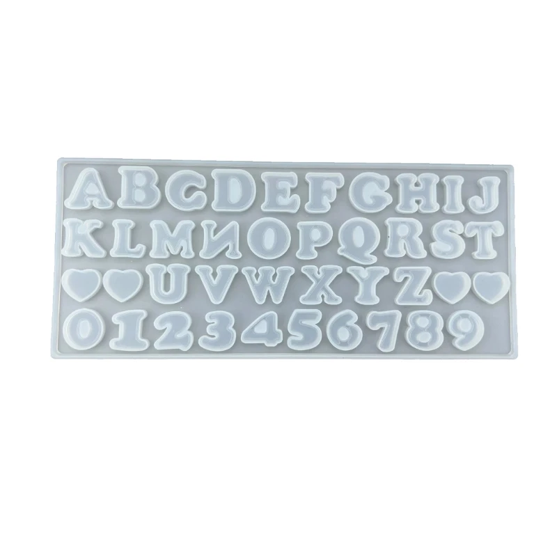 

Silicone Capital Lowercase Letters Cement Mold for DIY-Jewelry Pendants Crafts