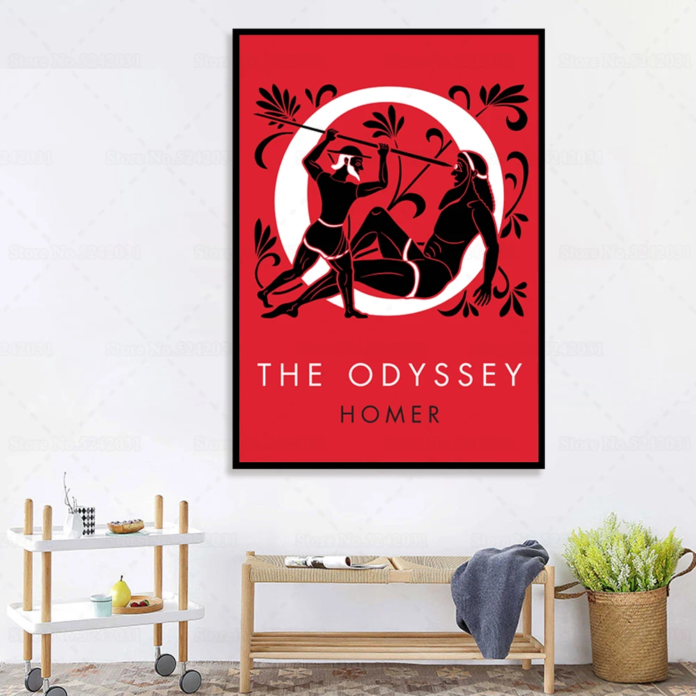 Постер Odyssey греческий эпос стихи Гомера винтажная обложка книги печать