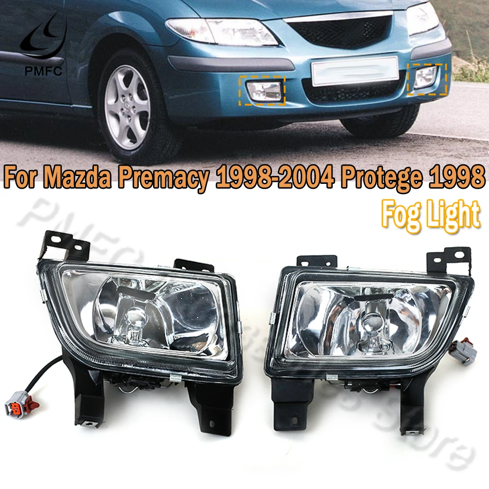 

PMFC Car Front Bumper Fog Light Assembily For Mazda Premacy 1998-2004 Protege 1998 BJ B25G-51-680 B25G-51-690 car-styling