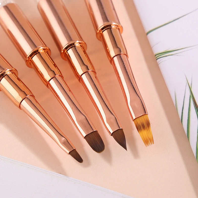 

Sdotter Crystal Handle Carving UV Gel Extension Builder Painting Brush Lines Liner Drawing Pen Nail Art Acrylic Liquid Powder Na