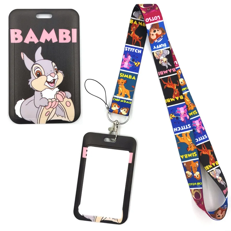 

Bambi Rabbit Neck Strap Lanyard keychain Mobile Phone Strap ID Badge Holder Rope Key Chain Keyrings Accessories Webbings Ribbons