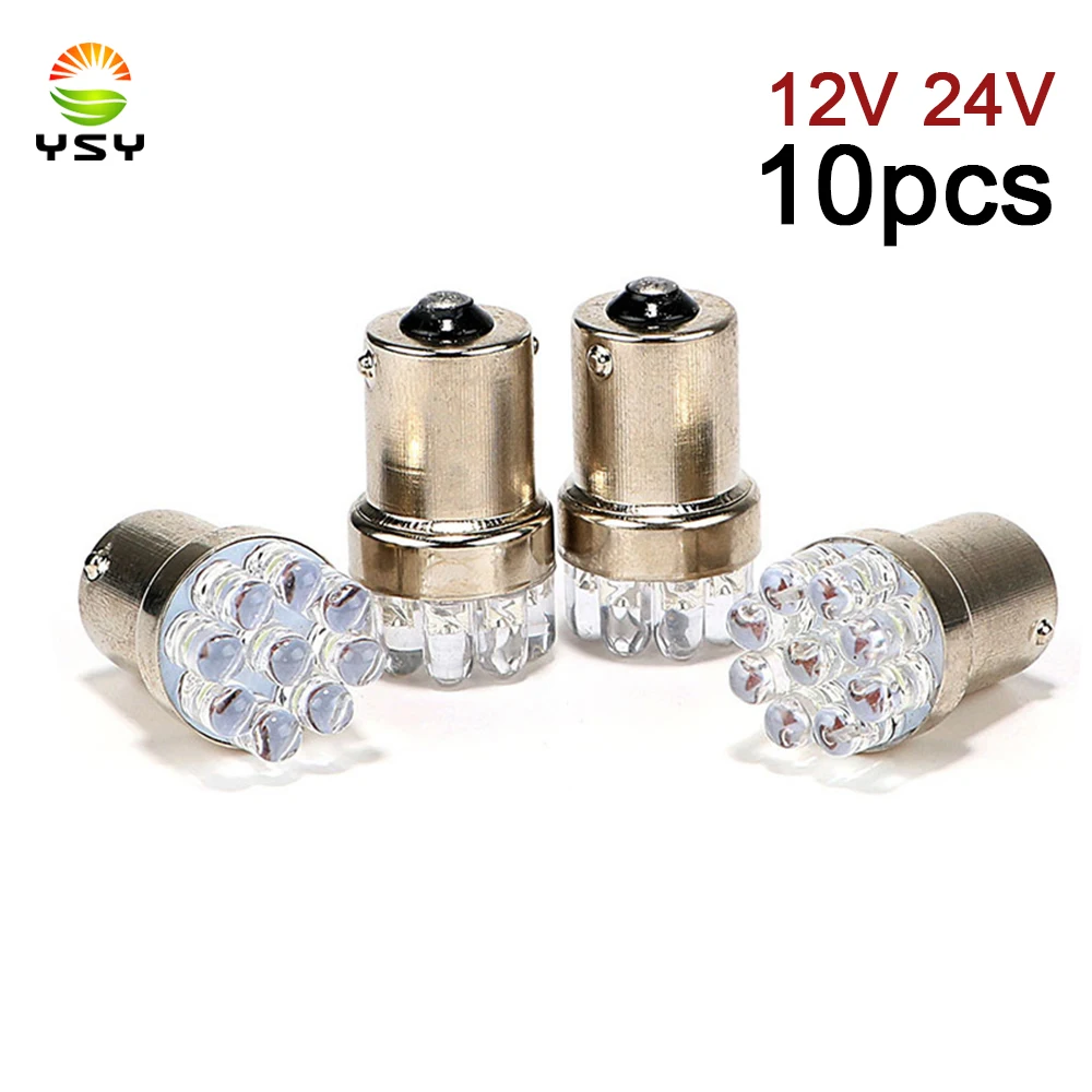 YSY 10 шт. G18 1156 Ba15s 9led P21W универсальный автомобиль грузовик свет s сигнал поворота Стоп-сигнал Лампа сигнал светодиодные фонари заднего хода светильник s Белый