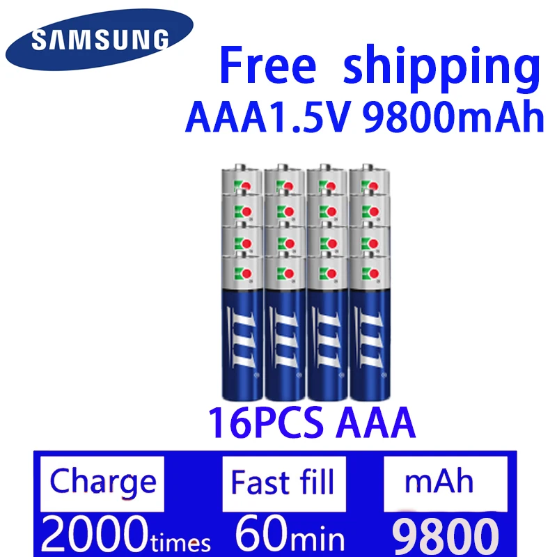 

1-20pcs AAA 1.5V 9800mAh Alkaline Rechargeable Battery For Flashlight Toy Watch Wireless Keyboard Mouse 3A Replacement Batteries