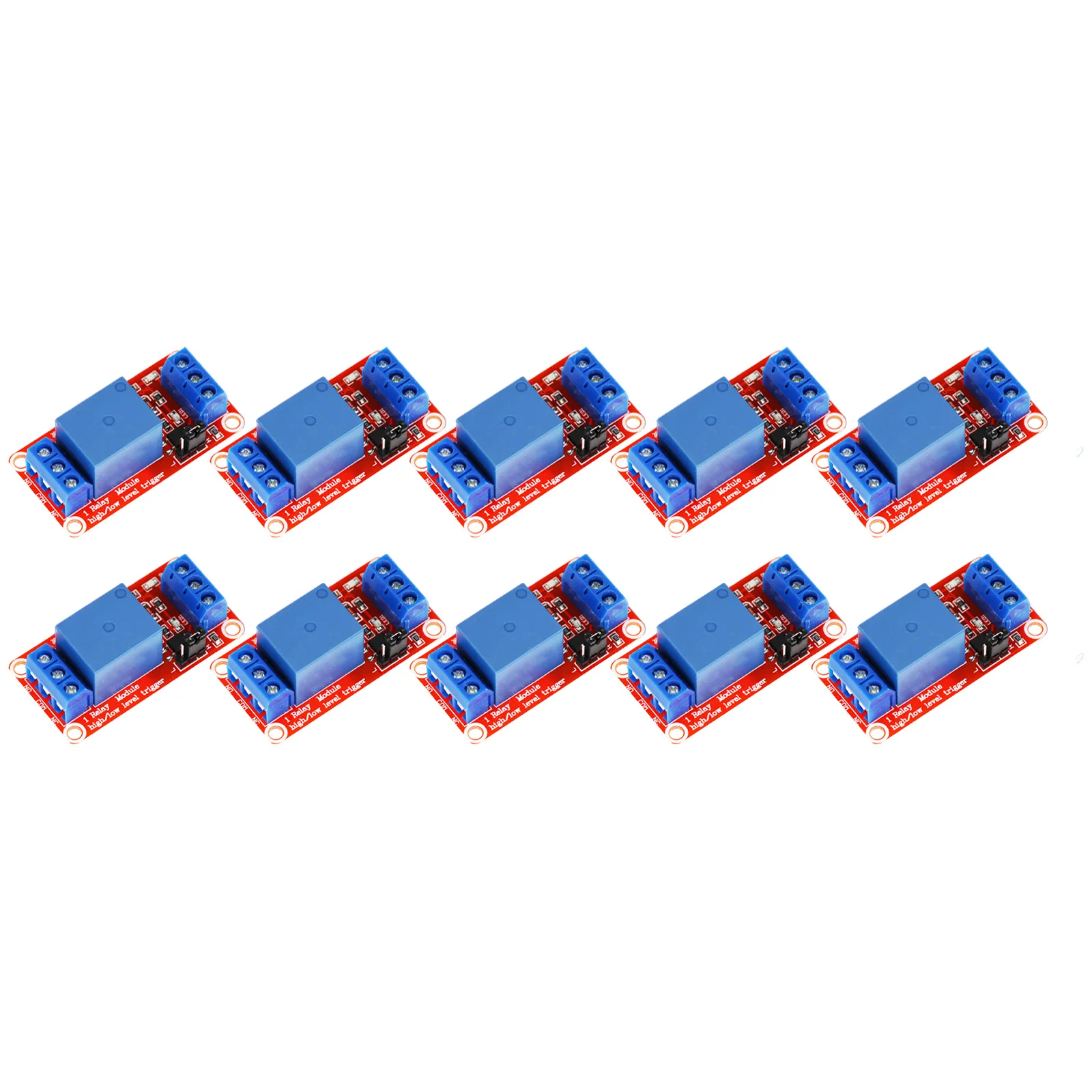 

10 Pack Relay Module with Maximum Load of AC 250V/10A and DC 30V/10A Suitable for Various Current Control Situations
