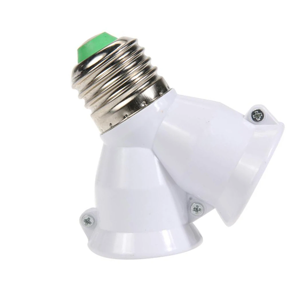 

2 in 1 Light Socket Splitter E27 Adapter LED Standard Lights Bulbs Converter for Home Office Basement