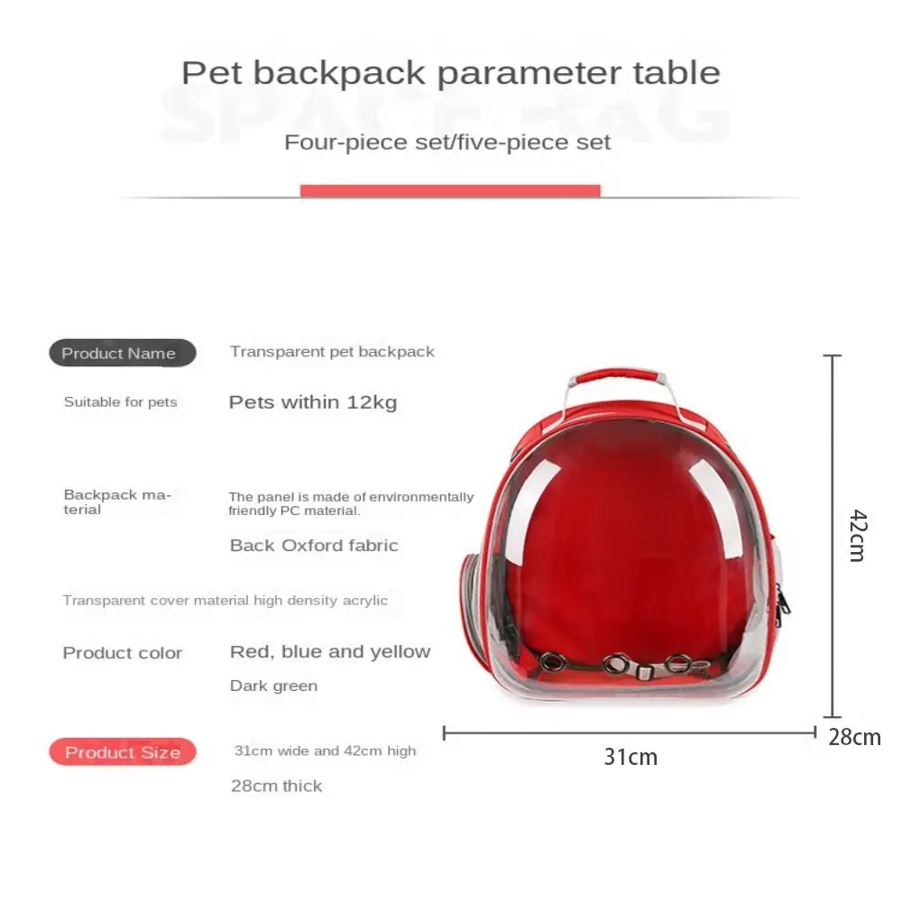 Прозрачный рюкзак для маленьких собак и кошек воздухопроницаемая сумка в виде