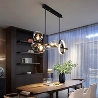 modern nordic led chandelier for dining room kitchen living room bedroom pendant lamp glass ball design ceiling hanging light g9