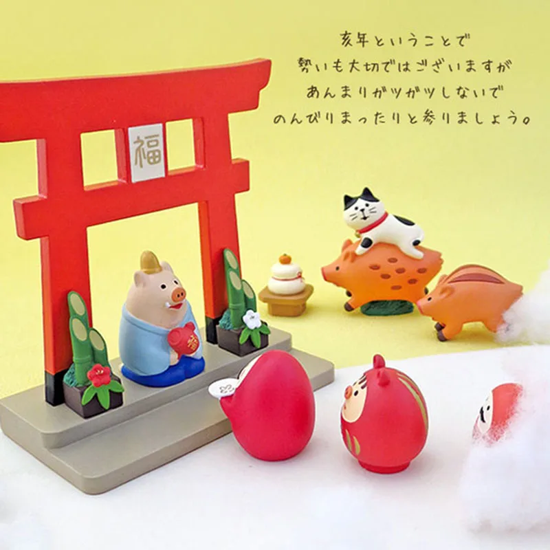 Принт с героями мультфильмов Kawaii талисман Home Decor животное из смолы мини-Фея для