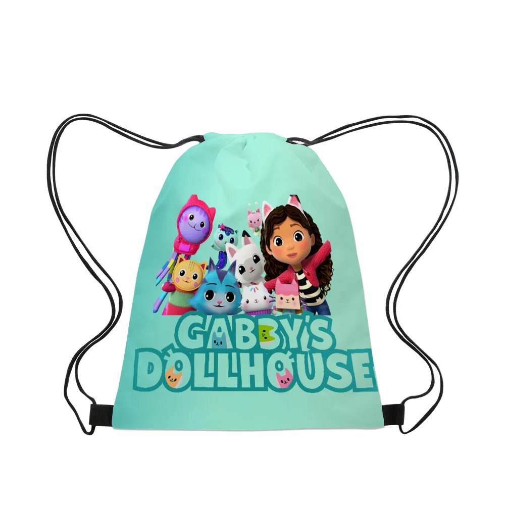 

Рюкзак из ткани Оксфорд, школьный ранец Gabby's для кукольного домика, сумка на шнурке с карманом для учеников начальной и средней школы