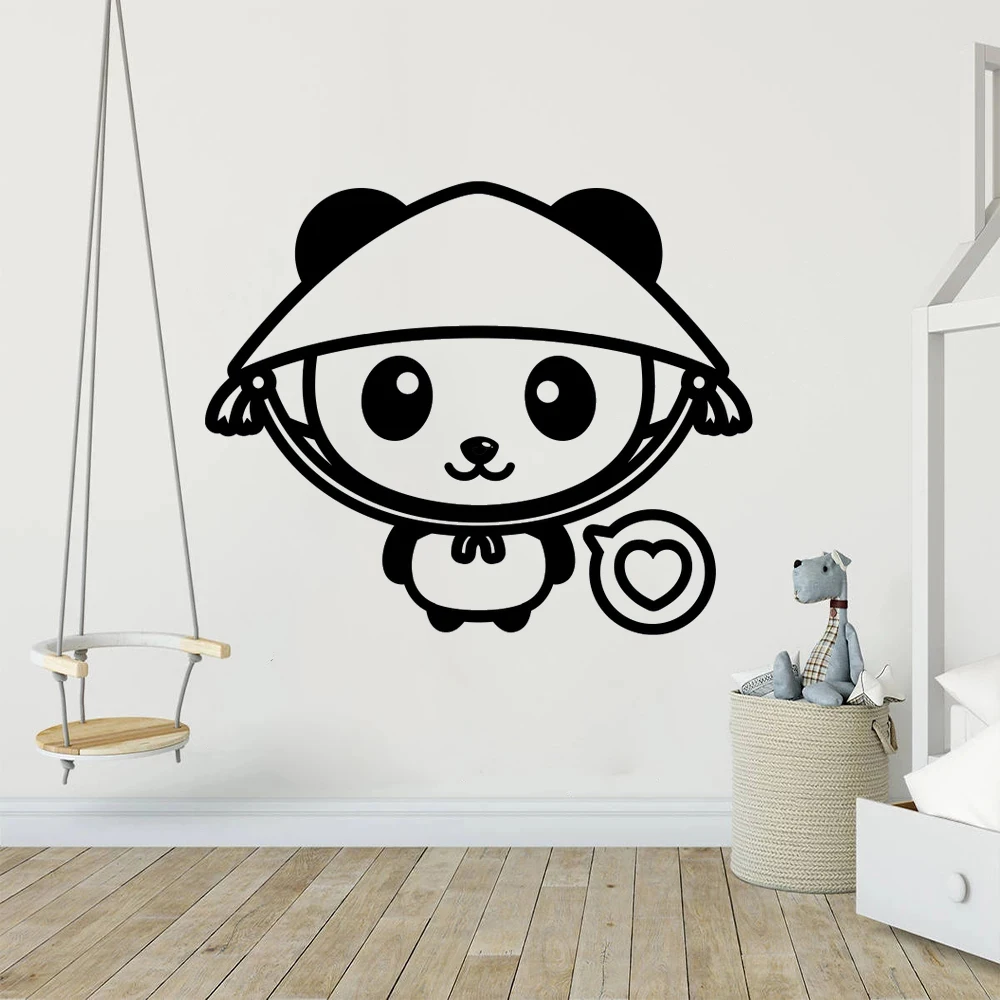 

Cartoon Animal Wall Stickers Panda Murals For Kids Boys Bedroom Home Decoration Decals Removable Vinyl Creative Poster HJ1215