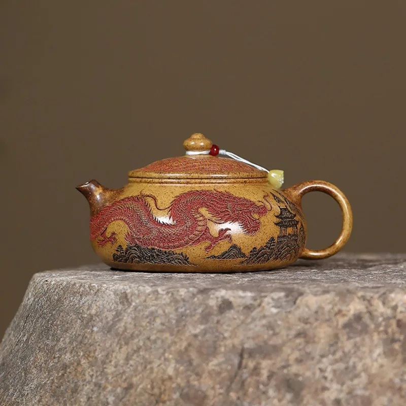 

Фиолетовый глиняный чайник BRTRINBSY TEA 300 мл