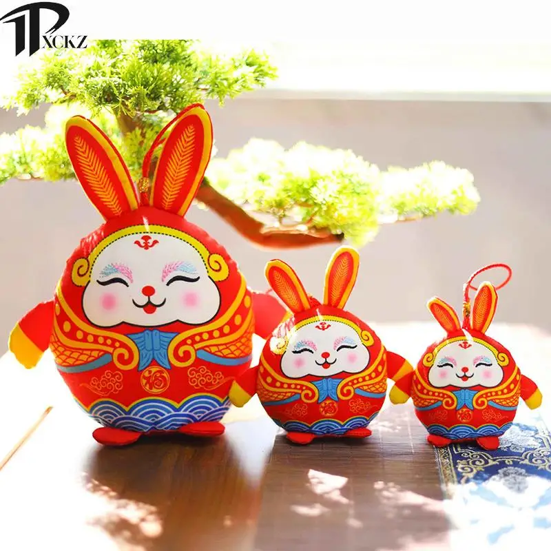 

Кукла-кролик с китайским знаком зодиака, кукла-талисман 2023, костюм Тан, кролик, домашняя плюшевая игрушка, креативное украшение, подарок