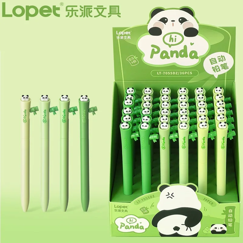 Фото Механический карандаш Lopet Kawaii Animal Side Press с грифелями HB 0,5 мм и ластиком в комплекте. Набор для письма и рисования для студентов. №3