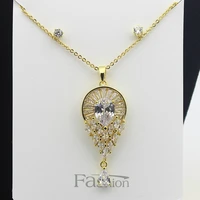 siqijiu new 18 k gold women wedding sets natural zircon big water drop pendant fashion jewelry stud earrings necklace set gift
