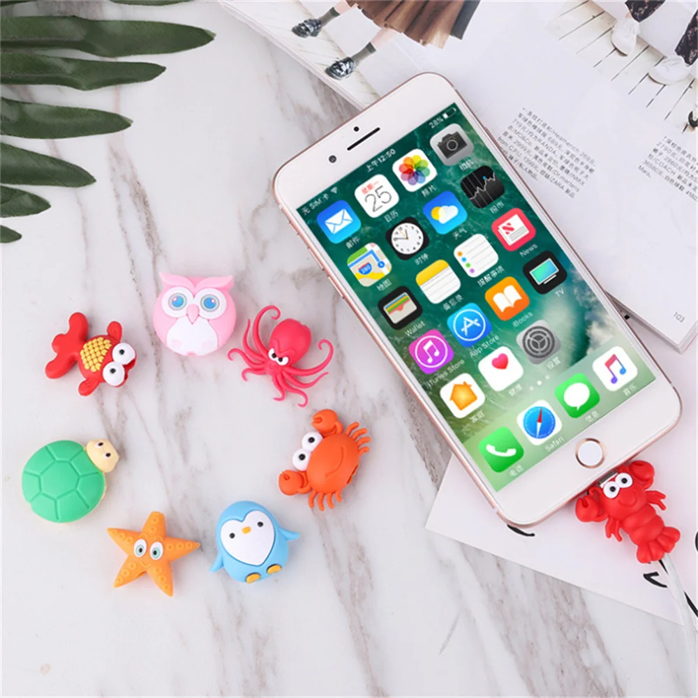 

1pcs No Fading Protective Sleeve Durable Protective Cover Cute Portable Data Cable Protector Charging Cable Accessories Mini