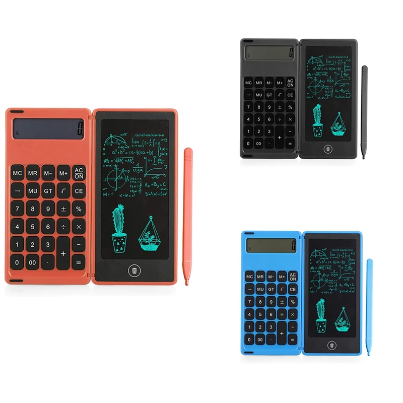 

Calculator Notepad 6 Inch LCD Writing Tablet Digital Drawing Pad With Stylus Pen Erase Button Lock Function