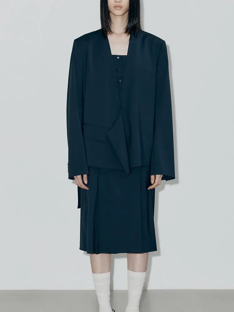 Женский однотонный Блейзер Специальный Индивидуальный женский свободный пиджак