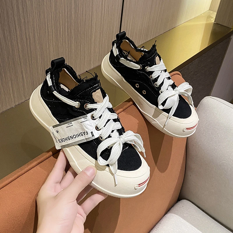 

2022 Fashion Casual Vrouwen Chunky Sneakers Platform Ademende Zomer Gemengde Kleuren Vrouwen Schoenen Vrouwen Canvas Schoenen