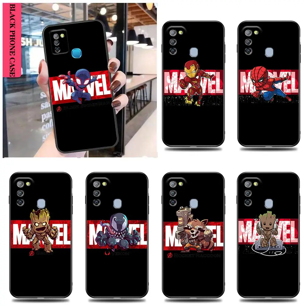 

Cartoon handmade Marvel heroes Funda Case for Tecno Infinix Hot Note SPARK 7 8 9 10 10i 10S 11 11S 8i S5 POVA2 GO Pro AIR Case
