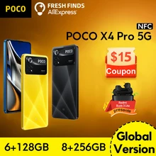 Смартфон глобальная версия POCO X4 Pro, телефон с NFC, 6 ГБ, 128 ГБ/8 ГБ, 256 ГБ, телефон с процессором Snapdragon 695, мощность 67 Вт, турбо-зарядка, камера МП
