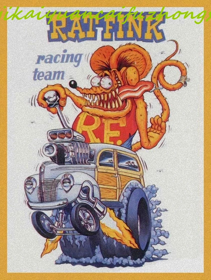 Оловянный знак для гоночной команды Rat Fink Ed Roth Big Daddy металлический 8X12 дюймов